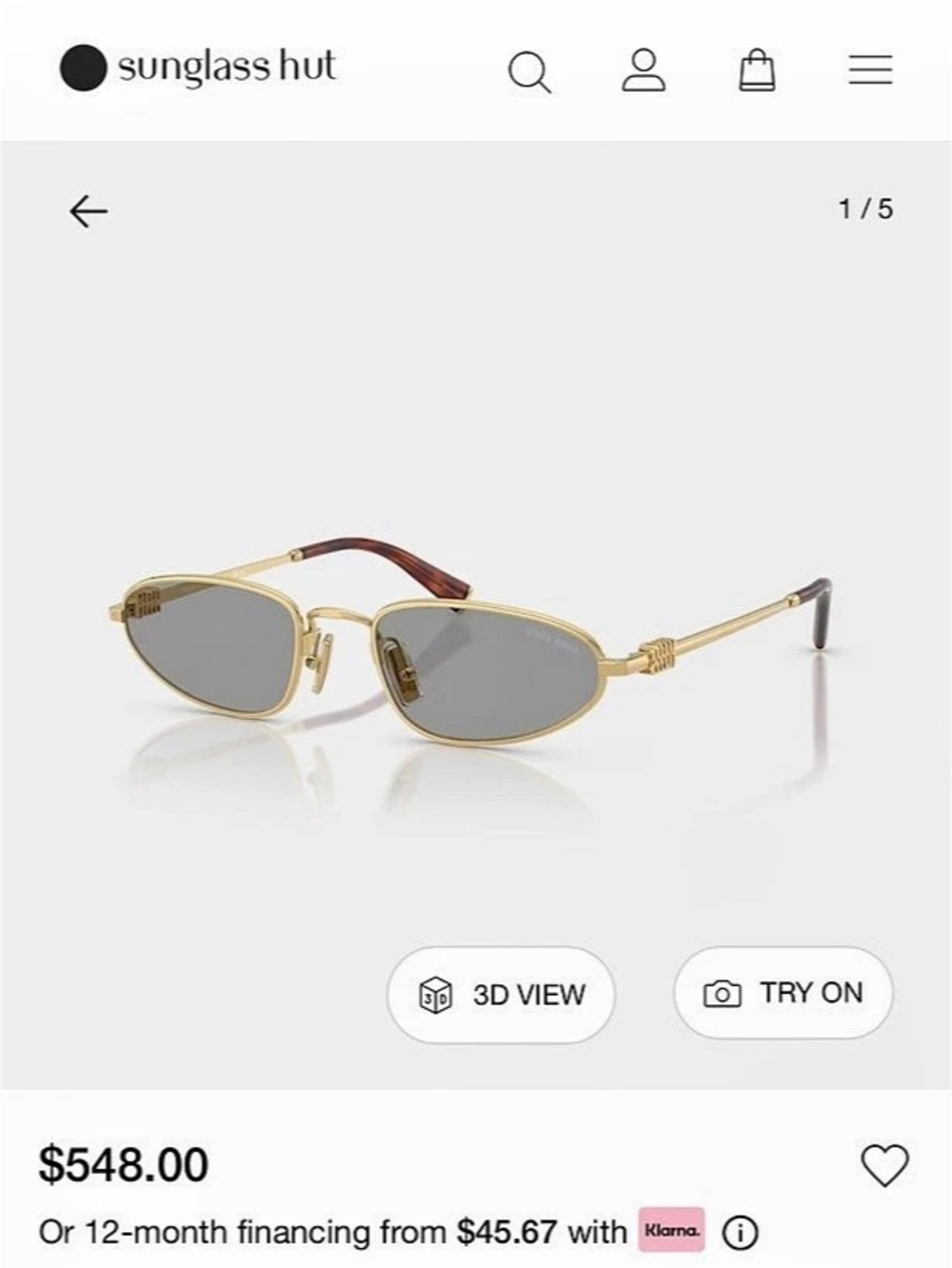 Miu Miu MU A52S Sunglasses Like New